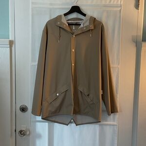 Rains Hooded Rain Jacket - Tan